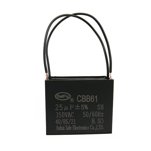 CBB61 Capacitor 25uf 350V AC Ceiling Fan 2 Wire 50/60Hz by AKZYTUE