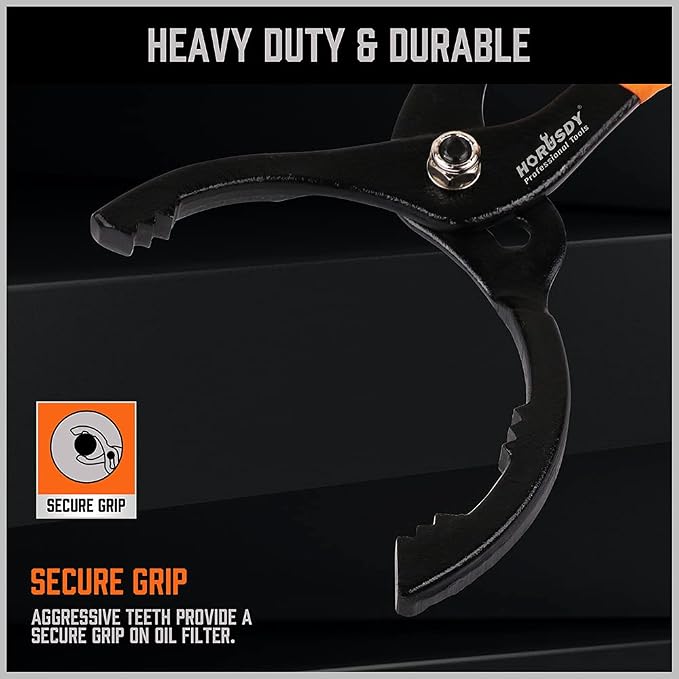 HORUSDY 12" Adjustable Oil Filter Pliers, Adjustable Oil Filter Wrench Removal - Image 4