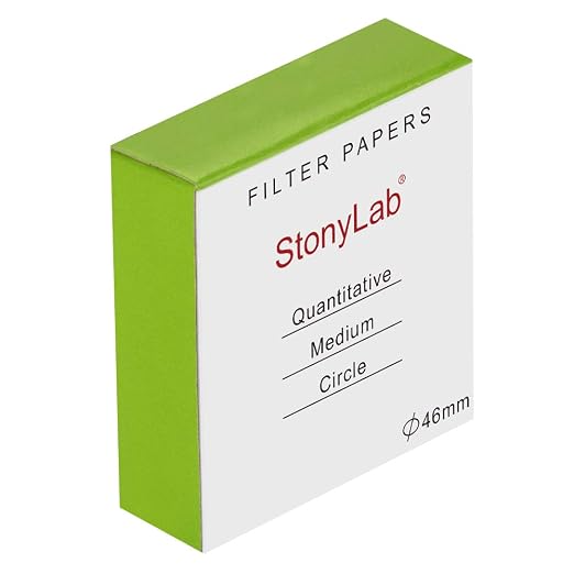 StonyLab Quantitative Filter Paper Circles, 46mm Diameter Cellulose Filter Paper by StonyLabScientific