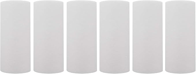 Tier1 20 Micron 10 Inch x 4.5 Inch | 6-Pack Spun Wound Polypropylene Whole by Tier1