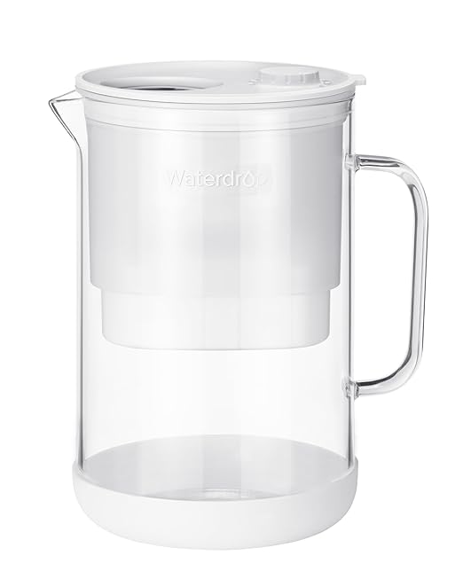 Waterdrop Large Glass Water Filter Pitcher, Eco-Friendly, by Waterdrop