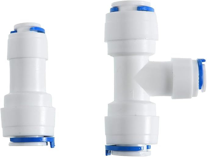 3/8-inch x 1/4-inch 6 pcs T and 6 pcs I Tube Quick Push in Connector - Image 2