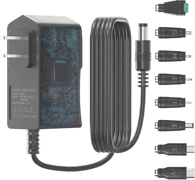 DC/AC 24V 1A Power Supply, Universal Replacement Charger Switching Power Supply by ZYHKJYL