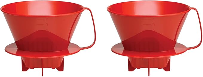 Fino Pour-Over Coffee Brewing Filter Cone, Number 4-Size, Brews 8 to 12-Cups by Fino