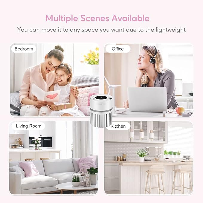 MEGAWISE EPI810 Air Purifier forLarge Room, 215 sq ft Coverage, Real-Time Air - Image 5