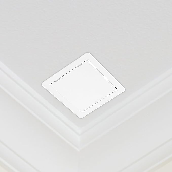 Suteck Plastic Access Panel for Drywall Ceiling 10 x 10 Inch Reinforced Plumbing Wall Access Doors Removable Hinged White