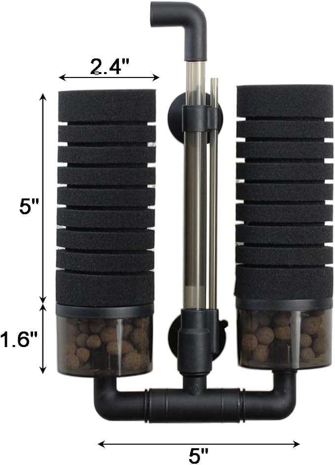 AQUANEAT Air Driven Sponge Filter, Quiet Aquarium Filter - Image 2