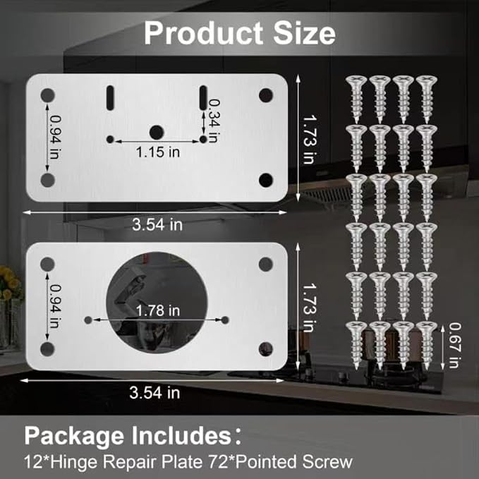 12-Pack Cabinet Hinge Repair Kit - Image 2