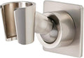 Shower Head Holder All Metal Handheld Shower Wand Bracket Adhesive Shower Wall Mount Holder Brass Shower Spray Holder Brushed Nickel, Drill Free Glue Installation