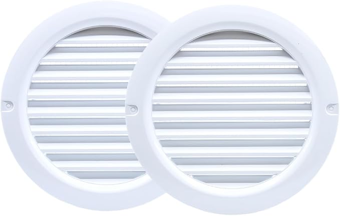 VENTS-US - 4" White Round Plastic Vent Cover - Compatible with 4 Inch Diameter - Image 7