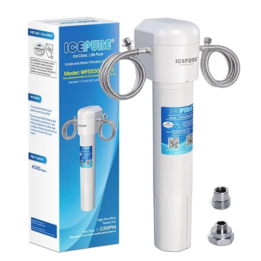 ICEPURE WFS5300A-20 5 Years or 40K Gallons Under Sink Water Filtration System by ICEPURE