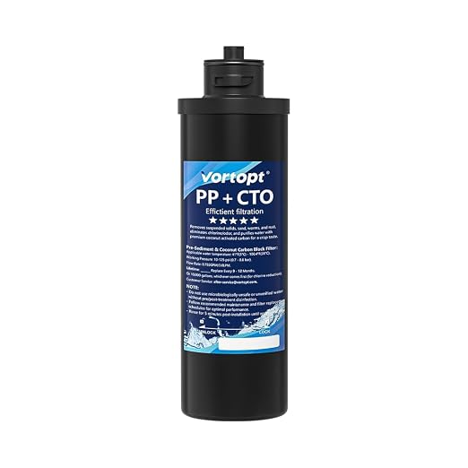 Vortopt Q1 Replacement Water Filter Cartridge, NSF/ANSI 42 Certified, 10000 by Vortopt