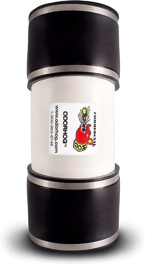 OdorHog Vent Stack Pipe Filter, PVC Inline Model by OdorHog-StoptheStink