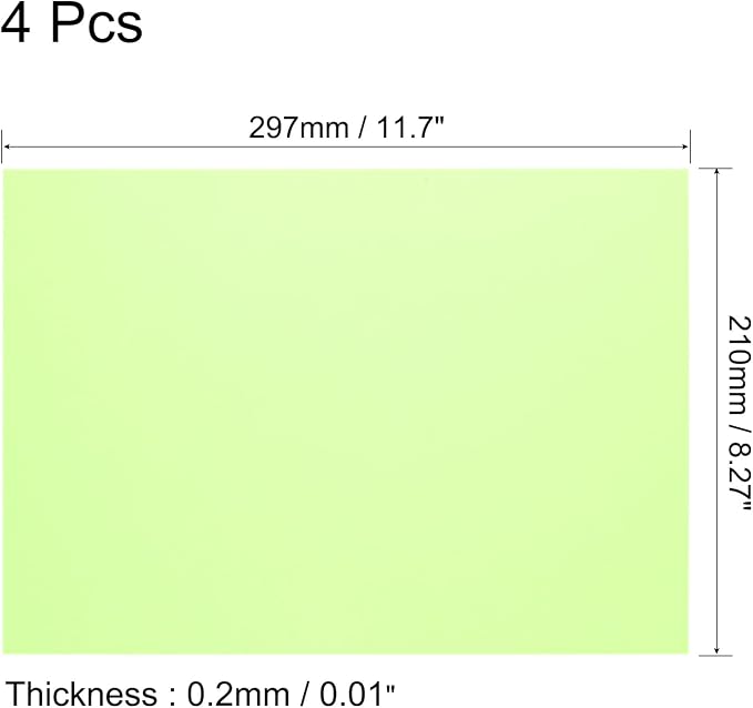 uxcell 4Pcs A4 Gel Light Lighting Filter Overlay Transparent Color Correction - Image 2