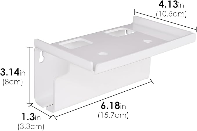 Acrylic Electric Toothbrush Holder Wall Mounted, Electric Toothbrush Cord Organizer, Toothbrush Organizer with Cable Organizer, Electric Toothbrush Holder for Bathroom, Medicine Cabinet, Dorm(White)