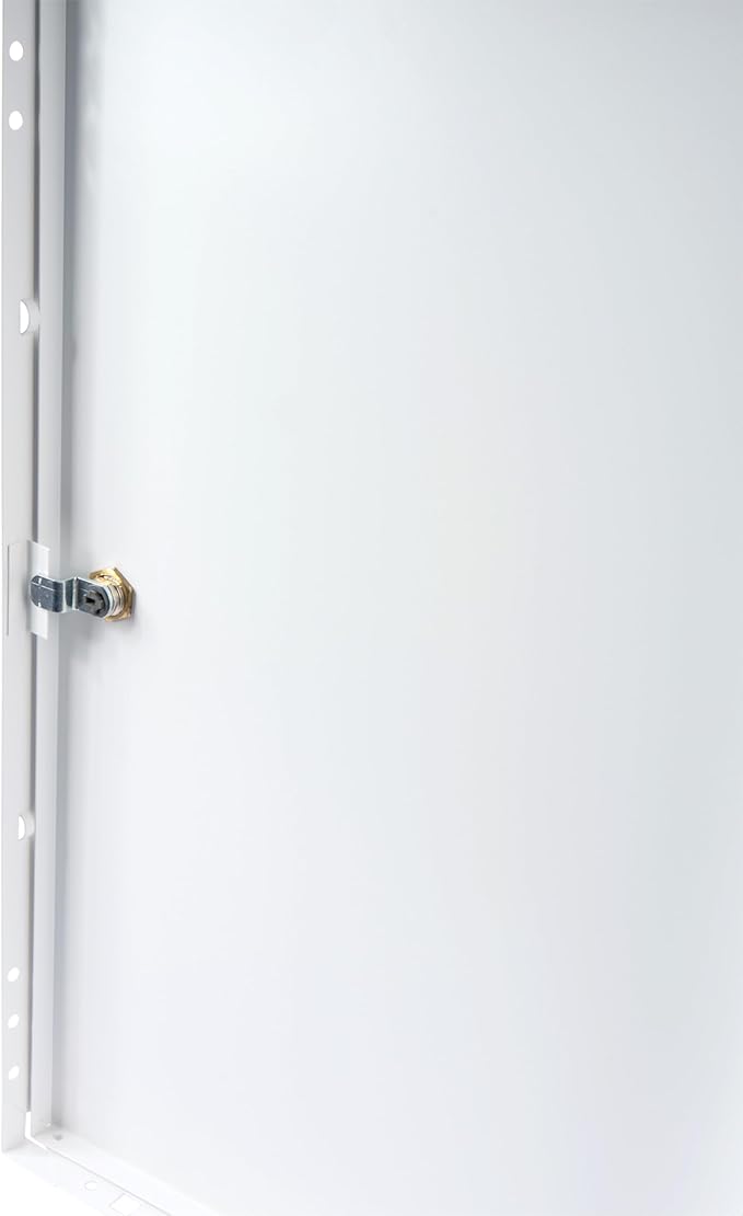 12" x 20" Lockable White Metal Access Panel. Service Shaft Door Panel with Key. Plumbing, Electricity, Heating, Alarm Wall Access Panel for Drywall. Bathroom Services Access Hole Cover.