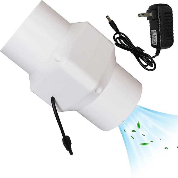 HVAC Exhaust Ventilation Fan 3 Inch 12v Inline Duct Fan Low Noise Speed by Unknown