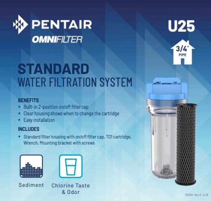Pentair OMNIFilter U25 Filter System, 3/4" NPT, Includes Housing, TO1 Cartridge - Image 6