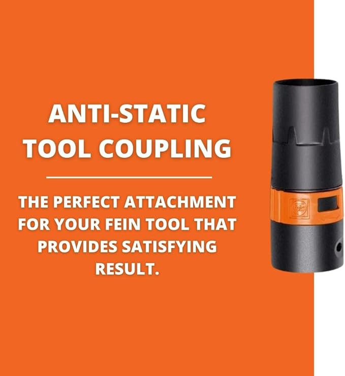 Fein Anti-Static Tool Collar for 35mm Hose to 38mm Power Tool Connection - Image 2