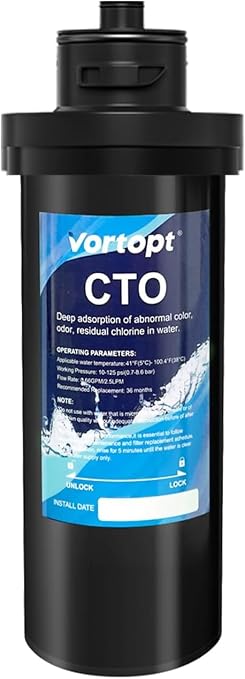 Vortopt Q7 Replacement Water Filter Cartridge, NSF/ANSI 42 Certified Under Sink by Vortopt