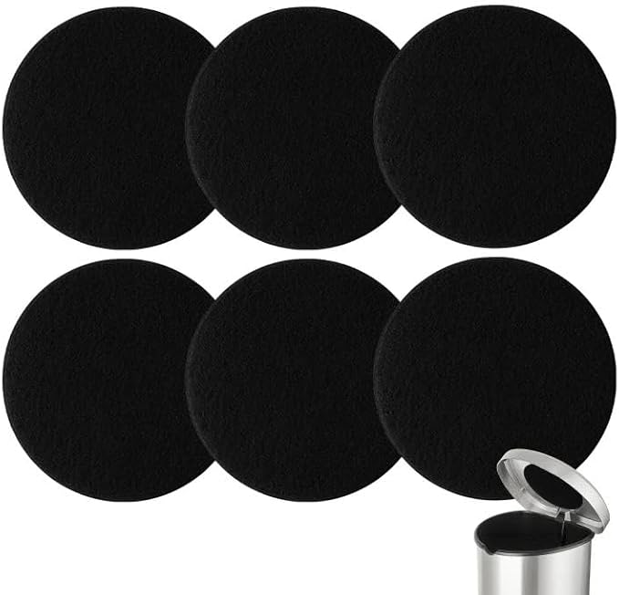 6 Pack Charcoal Filters for Kitchen Compost Bin, 6.7 Inch Compost Filters for by YFANITI