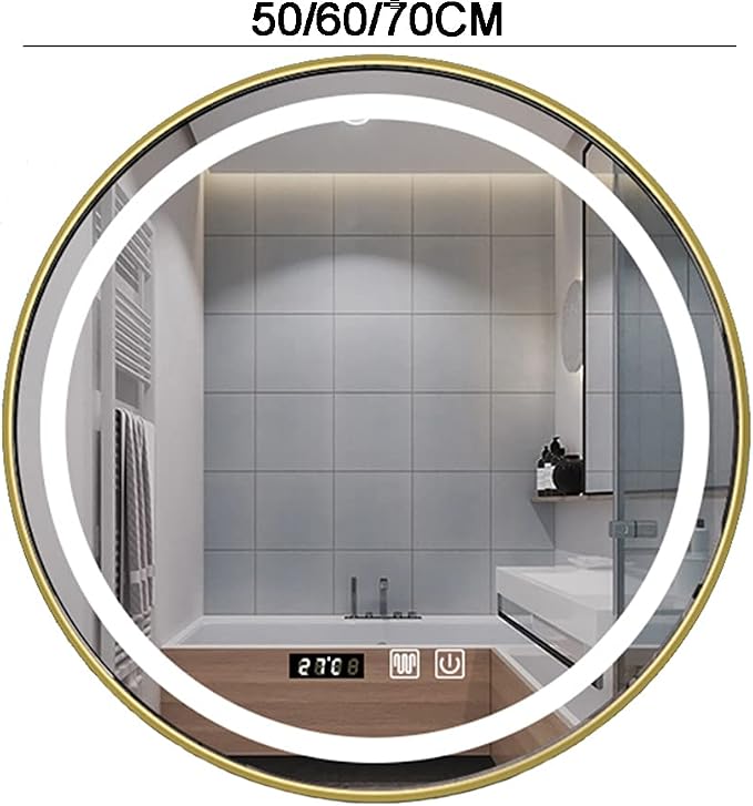 Round Wall Mirror LED Illuminated Bathroom Mirror - Image 5