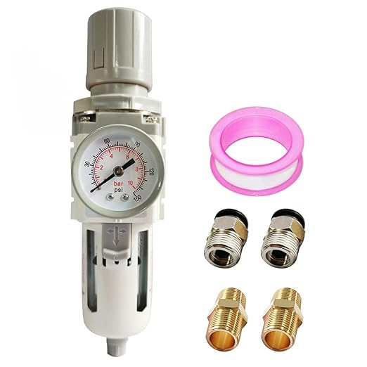 1/2" NPT Air Filter Pressure Regulator Combo Water Separator by Qolekog