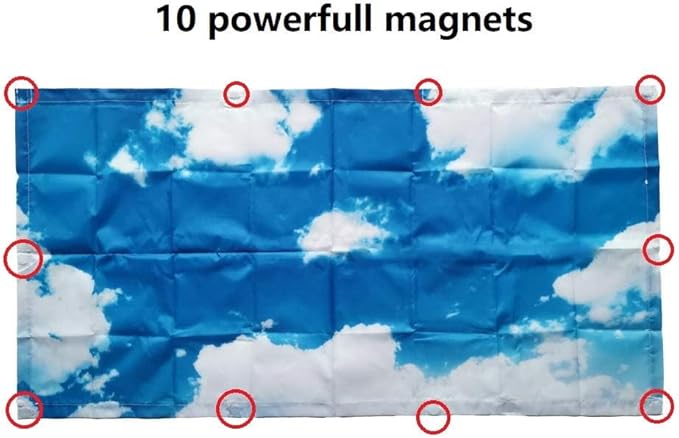 4' x 2' feet. Flame-Retardant Fabric, 10 Strong Magnets, Flame Retardant - Image 4