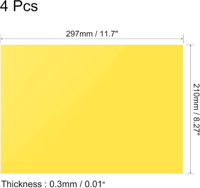 uxcell 4Pcs A4 Gel Light Lighting Filter Overlay Transparent Color Correction - Image 2