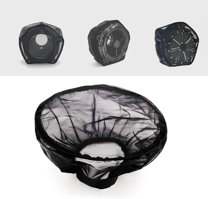 Motorcycle Air Cleaner Filter Waterproof Brreather Rain Sock Black Protective - Image 2