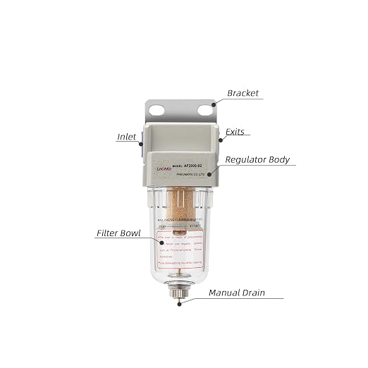 Air Compressor Water Separator 1/4”NPT, Compressed Air Line Filter, Air Dryer - Image 2