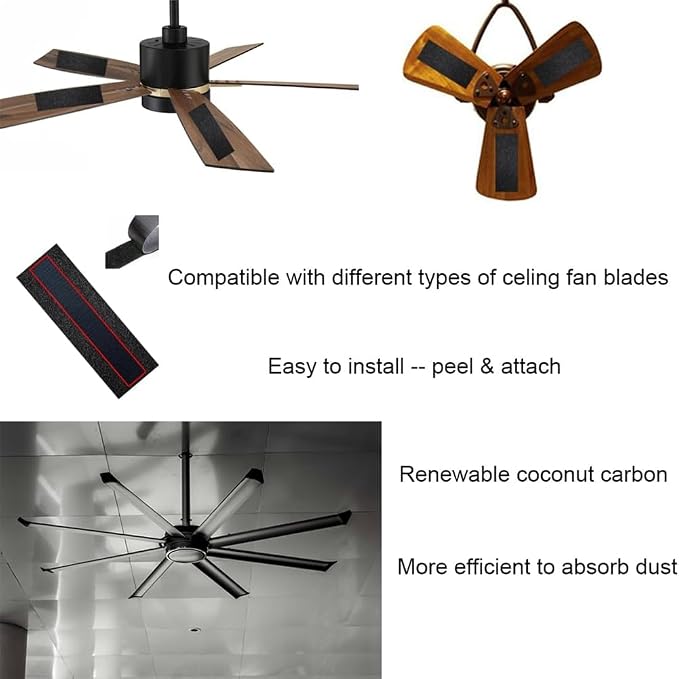 40 Pack Ceiling Fan Filters for Blades - Image 3