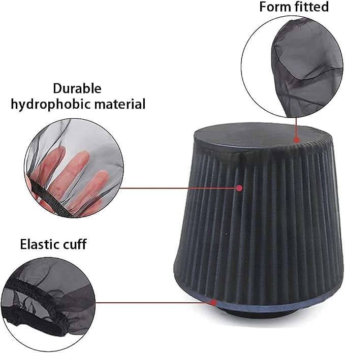 Muge Racing Air Filter Cover for Car Cold Air Intake Filter, Universal High - Image 3