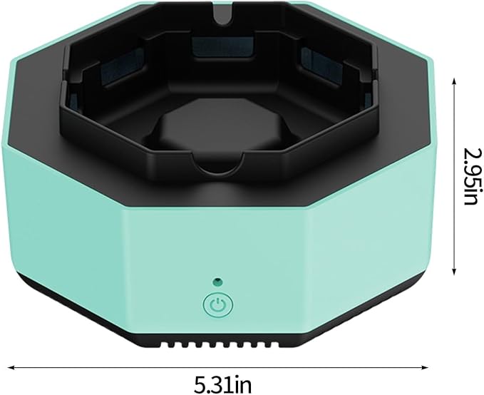 Ashtray Air Purifier Multifunctional ABS 13x13x7cm Negative Ion Filter - Image 2