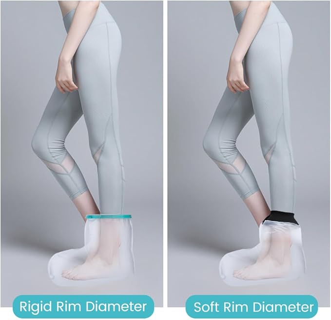 Cast Covers for Shower Leg, Waterproof Cast Cover for Showering, Cast Protector for Shower Leg Adult, Shower Boots for Foot after Surgery, Ankle, Foot (Diameter - 7.9")
