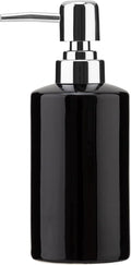 FE Soap Dispenser, 300ml/10oz Ceramic Liquid Soap Pump Dispenser, Refillable Dish Soap Dispenser for Kitchen Bathroom Washroom (Black)