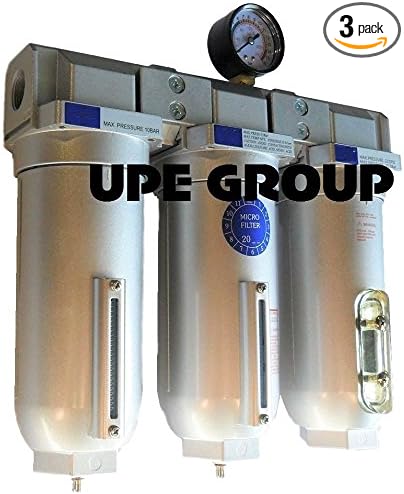 HEAVY DUTY INDUSTRIAL 3 STAGE COMPRESSED AIR CLEANER MOISTURE TRAP, COALESCING by Unknown
