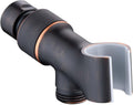 Shower Head Holder All Metal Adjustable Handheld Shower Arm Mount, 1/2" Shower Hose Holder Fits Most Hand Showerheads, Brass Hand Held Shower Head Holder , Easy to Install (Oil Rubbed Bronze)
