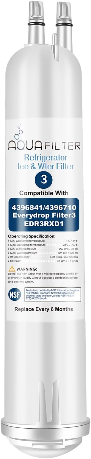 FILTER3 4396841 Refrigerator Water Filter Replacement Compatible by MMFILTER