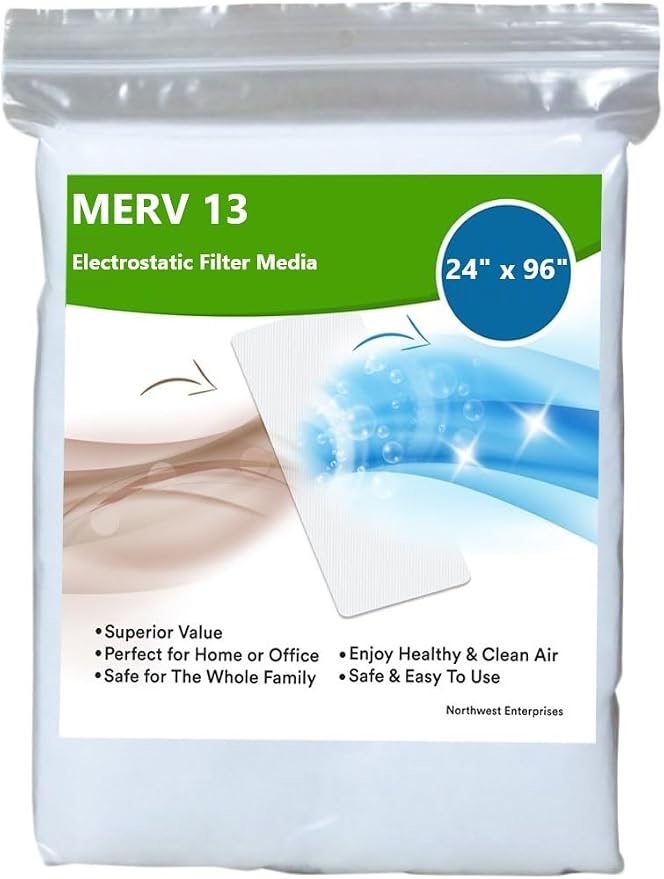 NORTHWEST ENTERPRISES MERV 13 Filter Media, Cut to Fit, Washable Air Filter - Image 2
