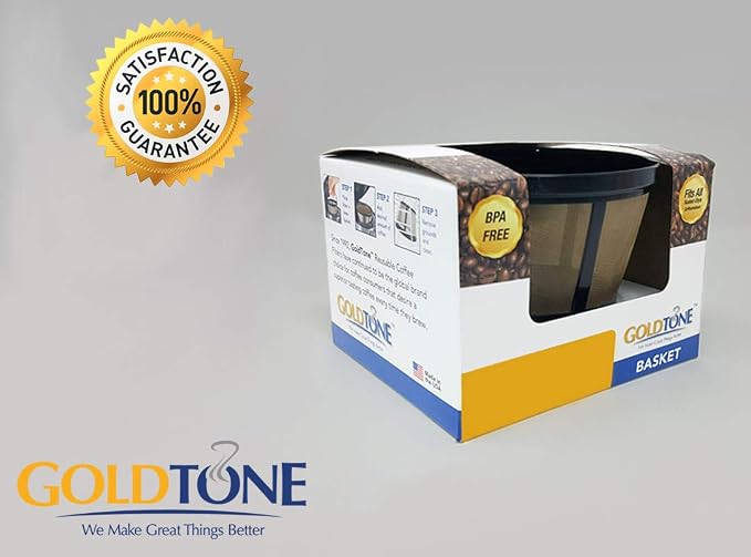 GoldTone Reusable 8-12 Cup Basket Filter fits Black & Decker Coffee Machines - Image 2