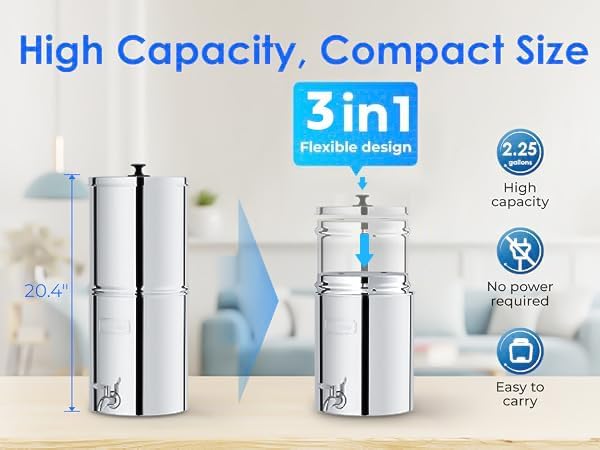 Waterdrop Gravity-fed Water Filter System, NSF/ANSI 42&372 Standard, - Image 6
