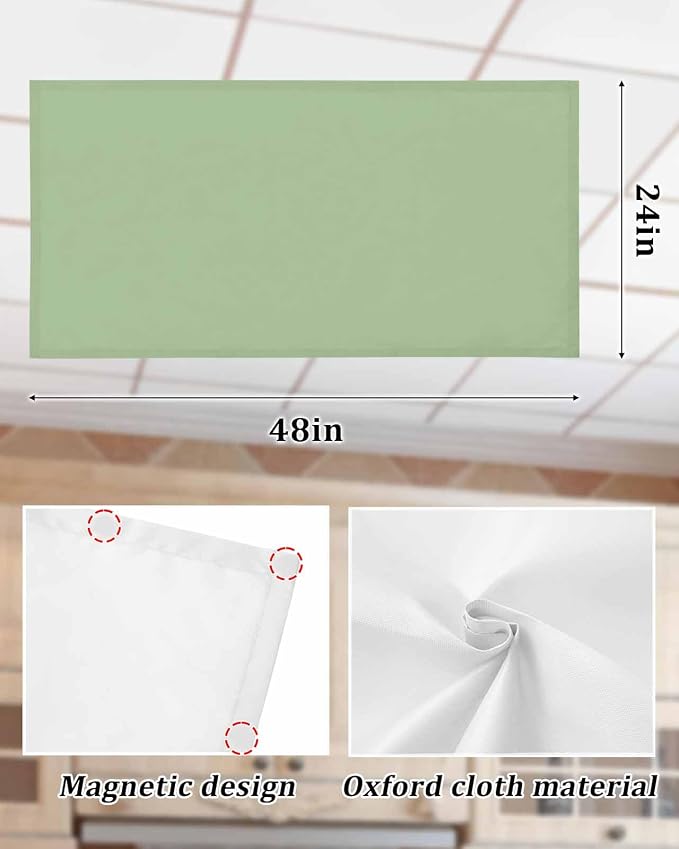 Fluorescent Light Covers for Ceiling Lights Sage Green Magnetic Light Filters 1 - Image 7