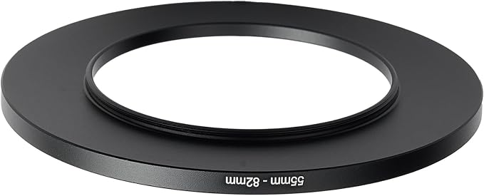 55mm to 82mm Step-up Adapter Rings Filter Adapter Black Metal Step Down Filter by Unknown