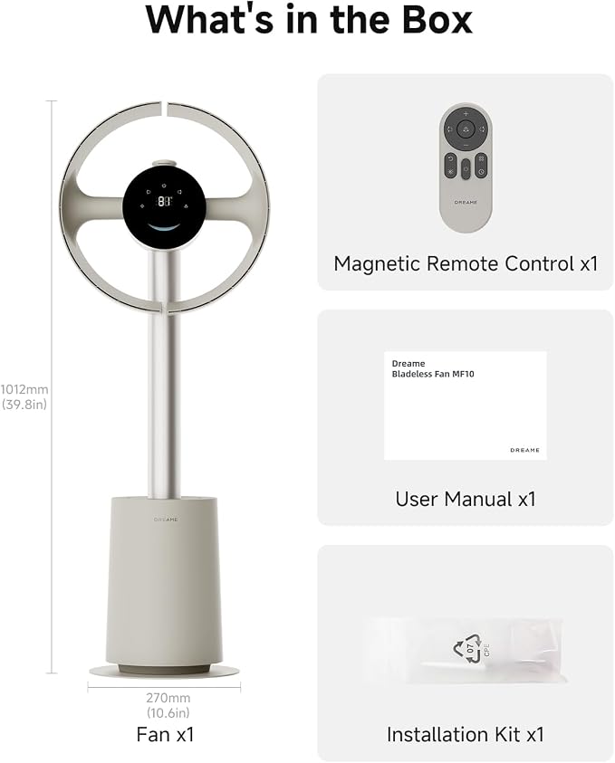 DREAME Bladeless Tower Fan for Bedroom, Smart Standing Fan - Image 10