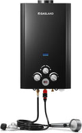 GASLAND 2.64GPM Propane Tankless Water Heater Outdoor 10L - Portable Camping Hot Water Heater, Overheating Protection, Easy to Install - Use for RV, Cabin, Barn, Camping, Boat (Black)