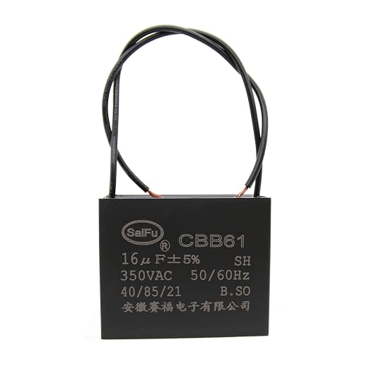 CBB61 Capacitor 16uf 350V AC Ceiling Fan 2 Wire 50/60Hz by AKZYTUE