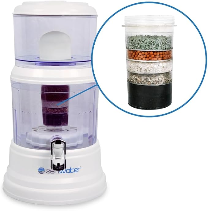 ZENWATER 4-Gallon Countertop Gravity Water Filter System - Image 6