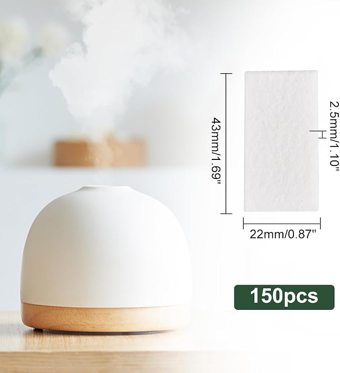 PH PandaHall 150pcs Rectangle Aroma Pads Aromatherapy Refill Pads 1.7×0.9" - Image 2