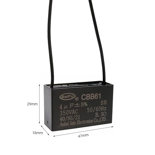 CBB61 Capacitor 4uf 350V AC Ceiling Fan 2 Wire 50/60Hz - Image 2